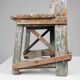 Industrial Rustic Stool with Patina, France, 1900s