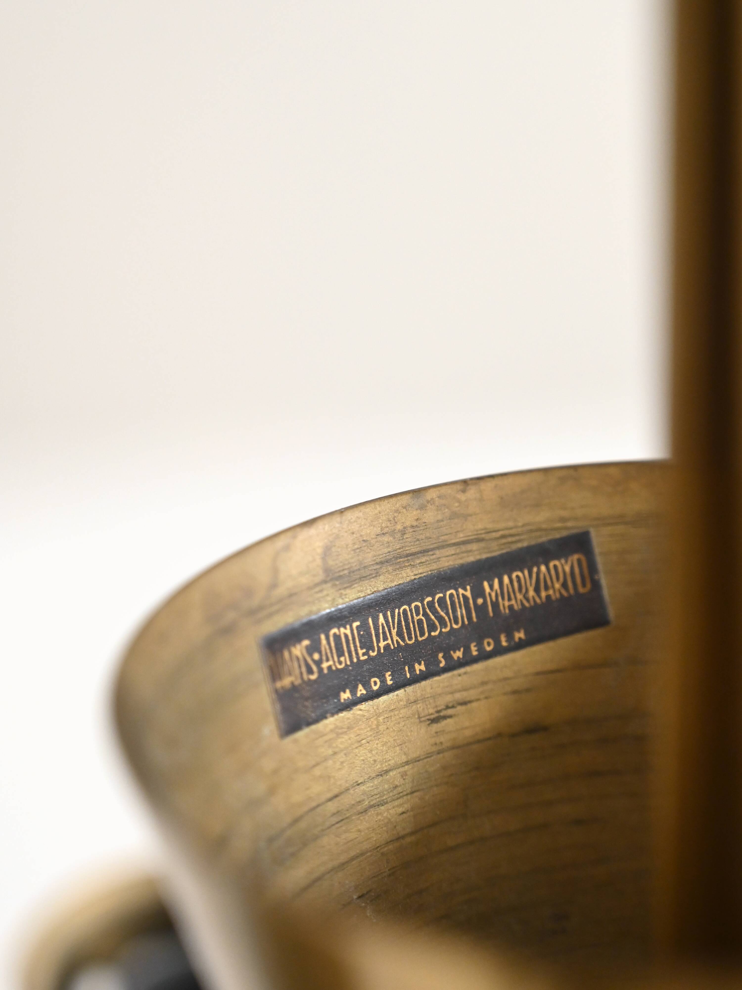 1950s brass and glass chandelier by Hans-Agne Jakobsson