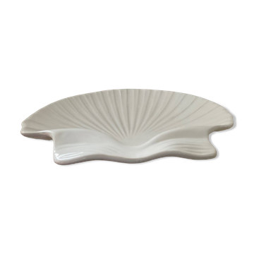 Grand vide poche coquillage en céramique émaillée 35cm