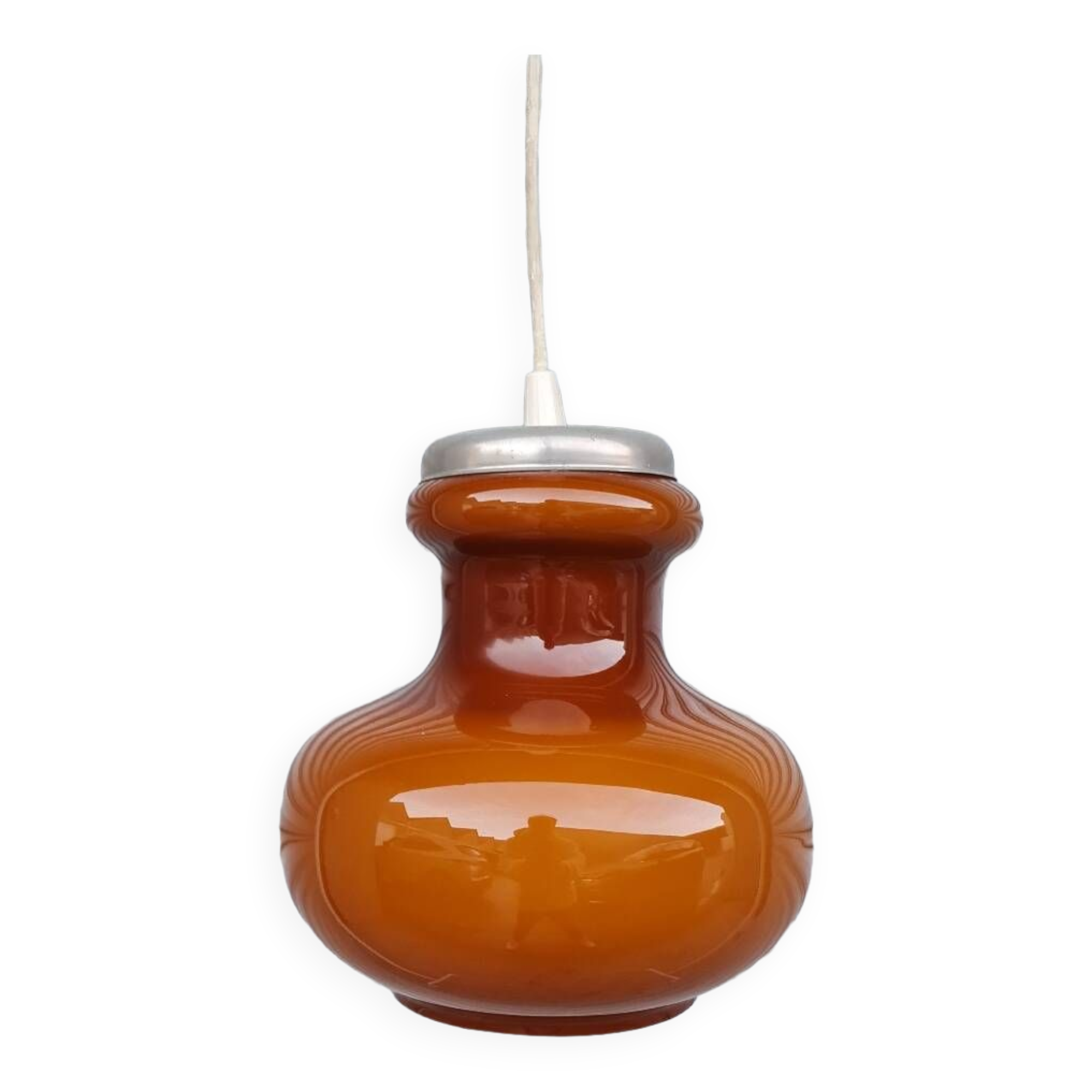 Scandinavian pendant light in opaline glass