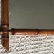 30s/40s bamboo wood mirror 38x45cm