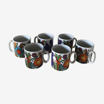 6 mugs in porcelain of Villeroy and Boch model acapulco