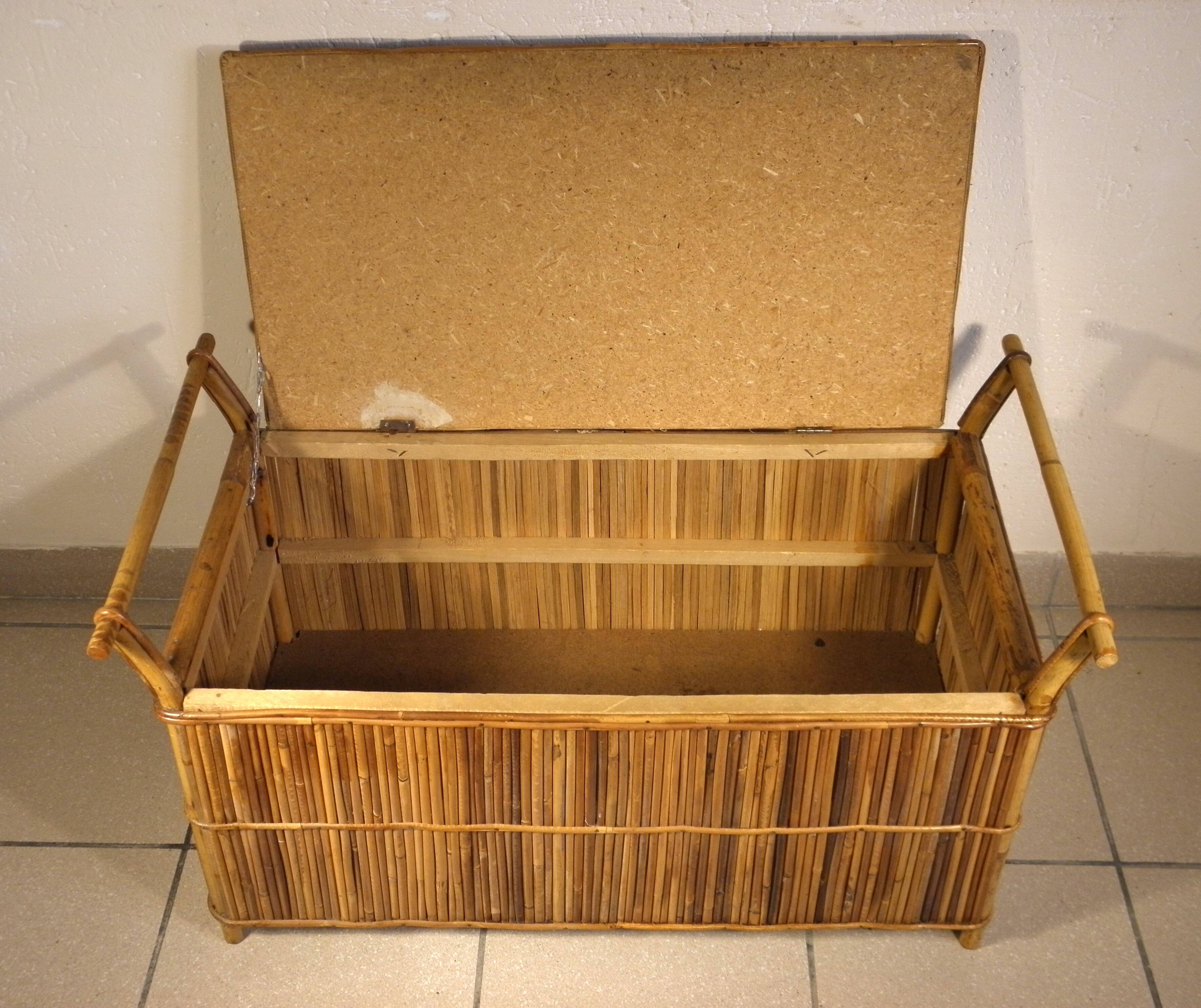 1960s rattan toy box