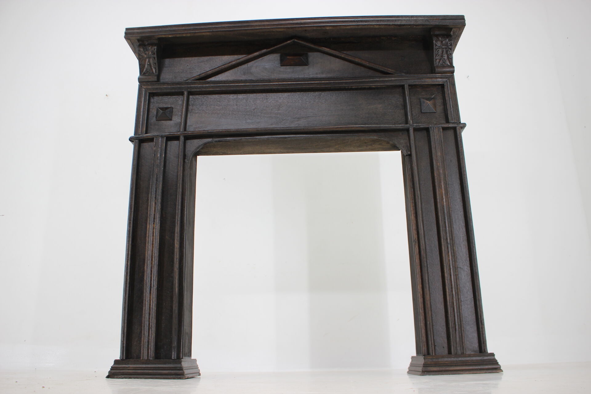 Antique Oak Fireplace Mantel