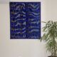 Tableau texturé contemporain Bleu imprimé  Ref cobalt