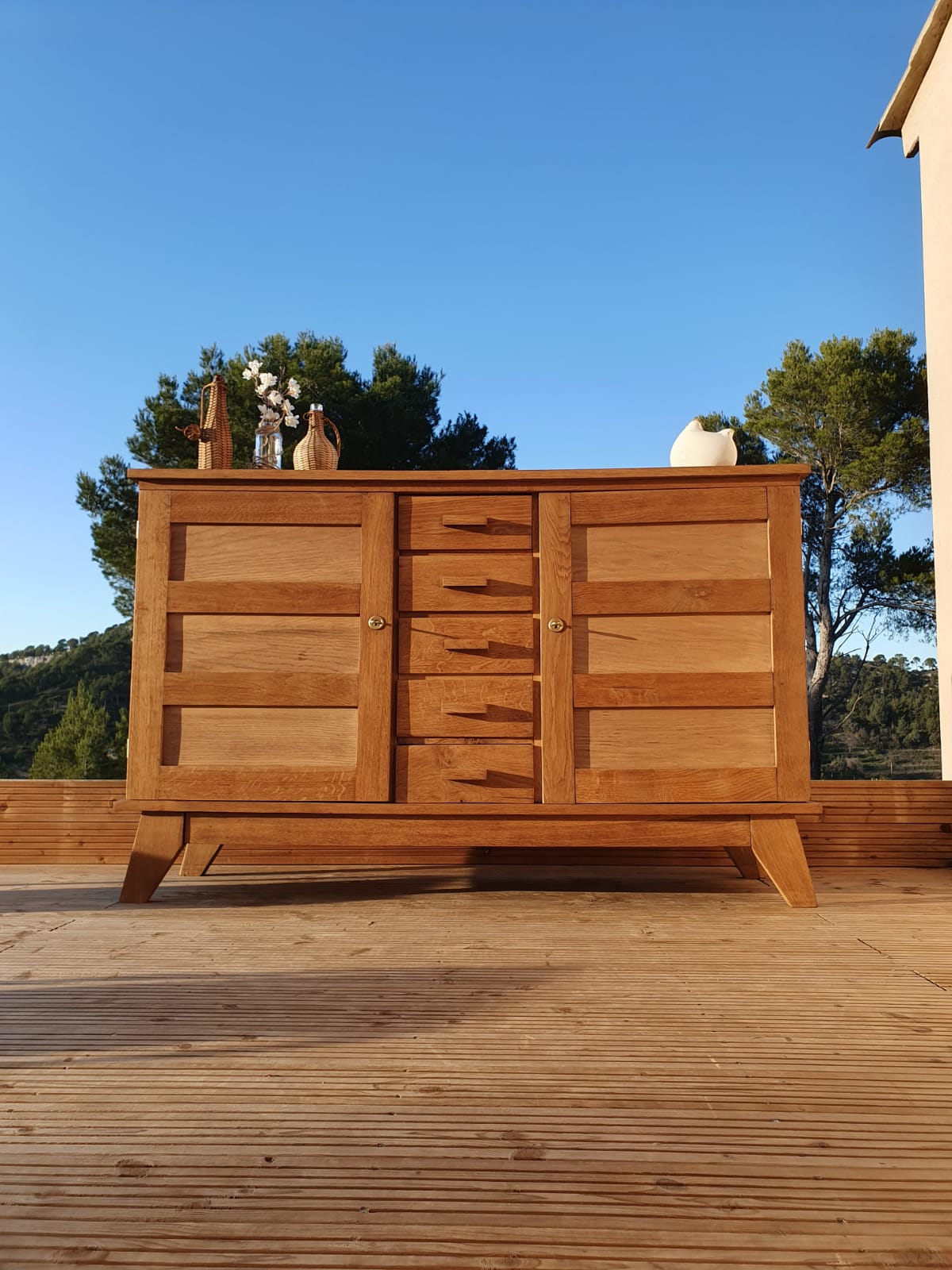 Buffet vintage pieds compas René Gabriel