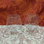 paire de deux grands verres à cognac de dégustation