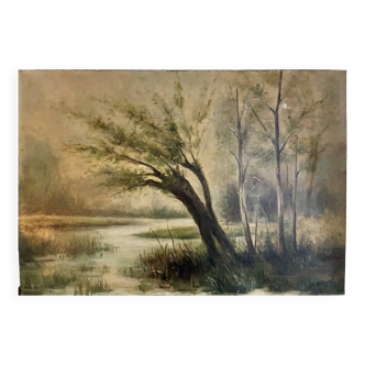 Oil painting on canvas from the early 20th century.