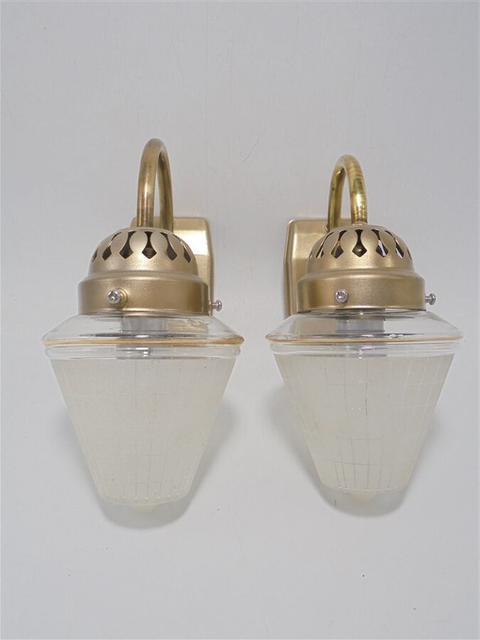 Pair of art deco wall lights
