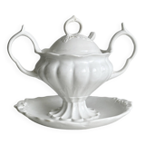 Antique white porcelain sauce boat