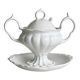 Antique white porcelain sauce boat