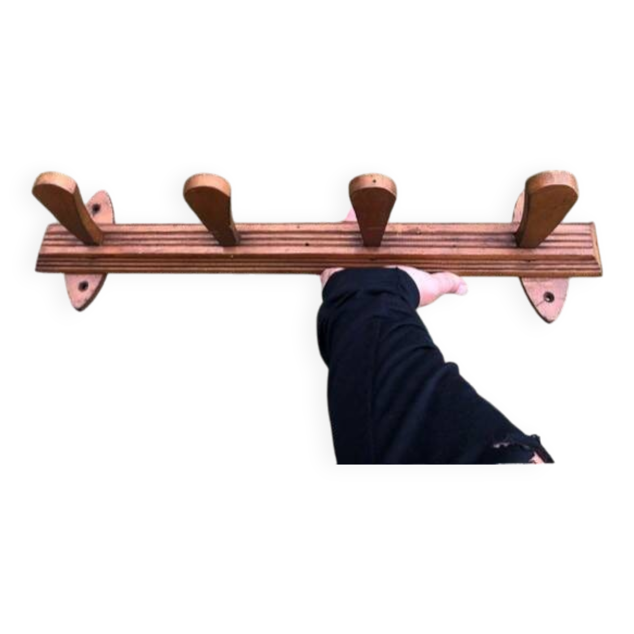 Wooden wall coat rack, vintage wall coat rack, entrance hall