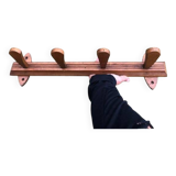 Wooden wall coat rack, vintage wall coat rack, entrance hall