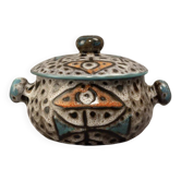 A meerschaum ceramic bonbonnière attributed to Marius Bessone