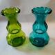 Pair of antique art deco glass vases