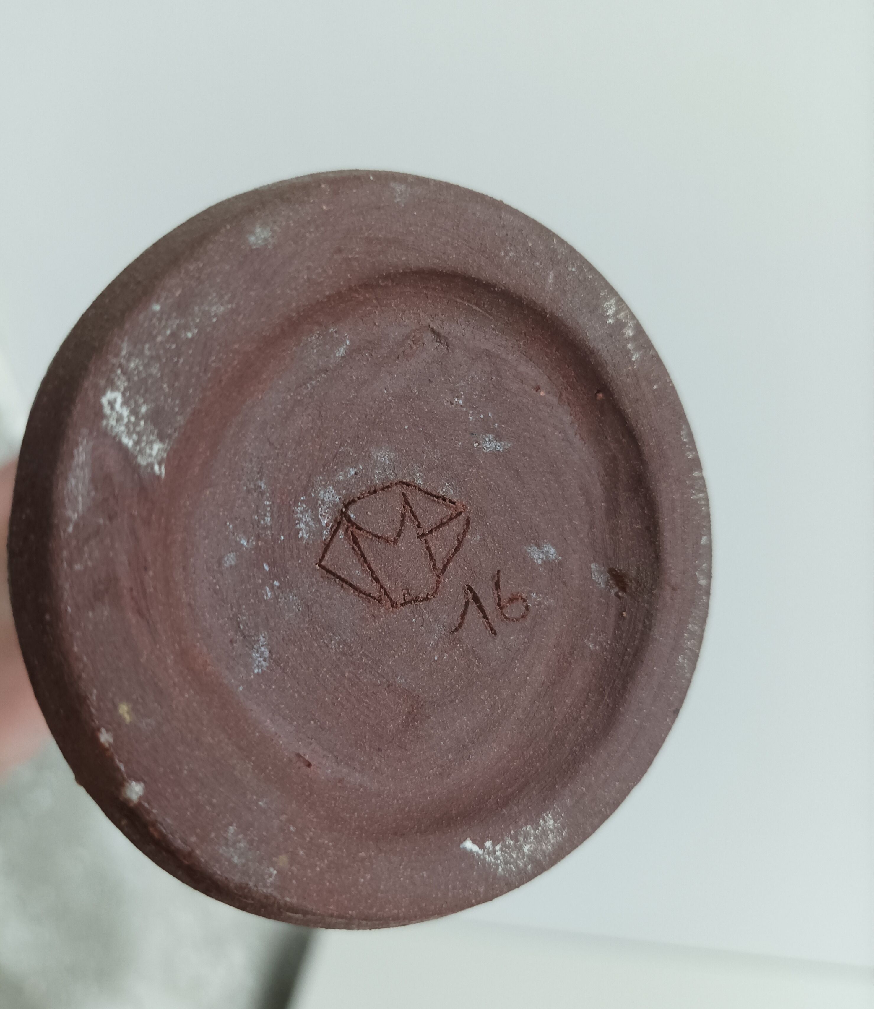 Vase soliflore grès vernissé signé *Vintage