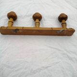 Wooden wall coat rack