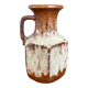 Vase brun-beige Scheurich 497-18, fat lava vintage, poterie d’art ouest-allemande (WGP)