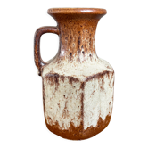 Scheurich 497-18 Brown-Beige Vase, Vintage Fat Lava, West German Art Pottery (WGP)
