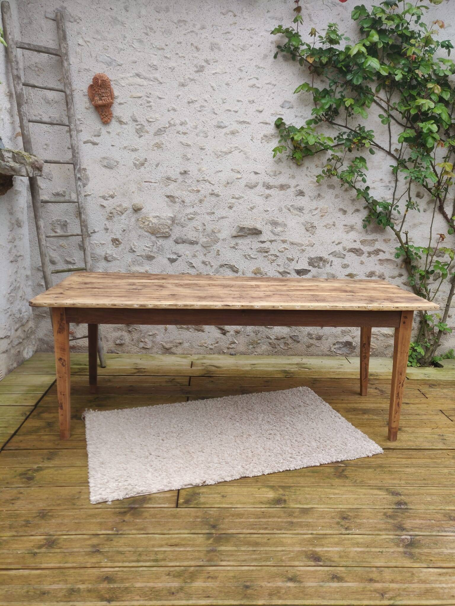 Table de ferme 191 cm x74 cm x 74,5 cm