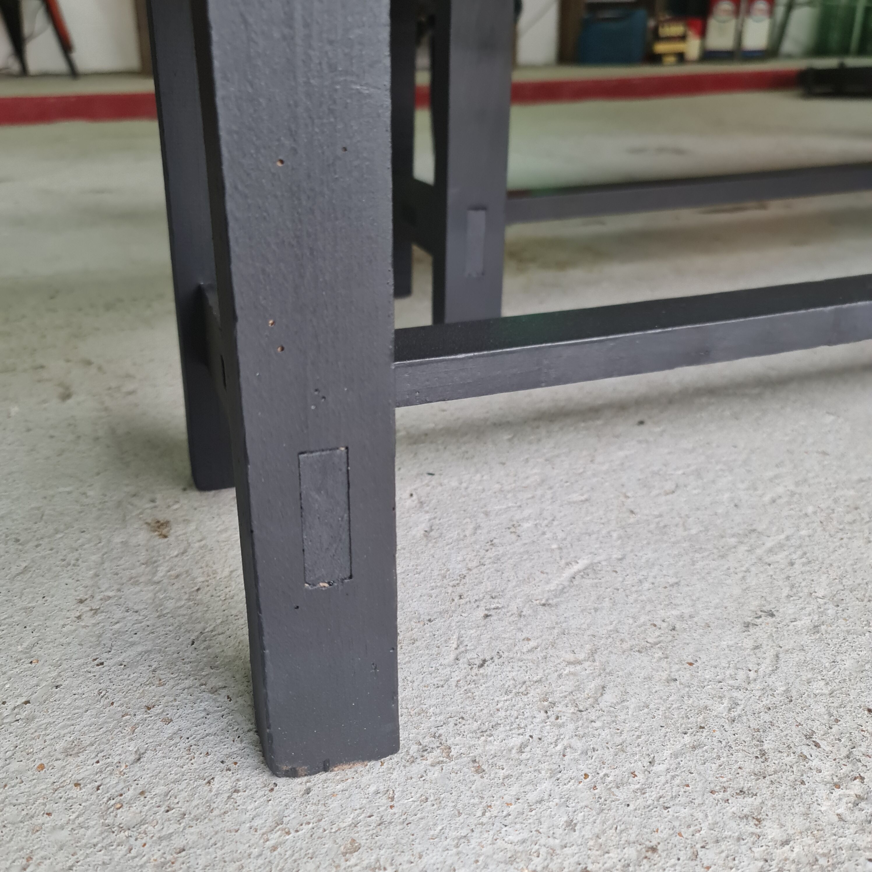 Pair old bench in industrial and vintage pine