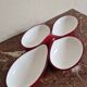 Guzzini vintage red/white aperitif server - Made in Italy 1970s