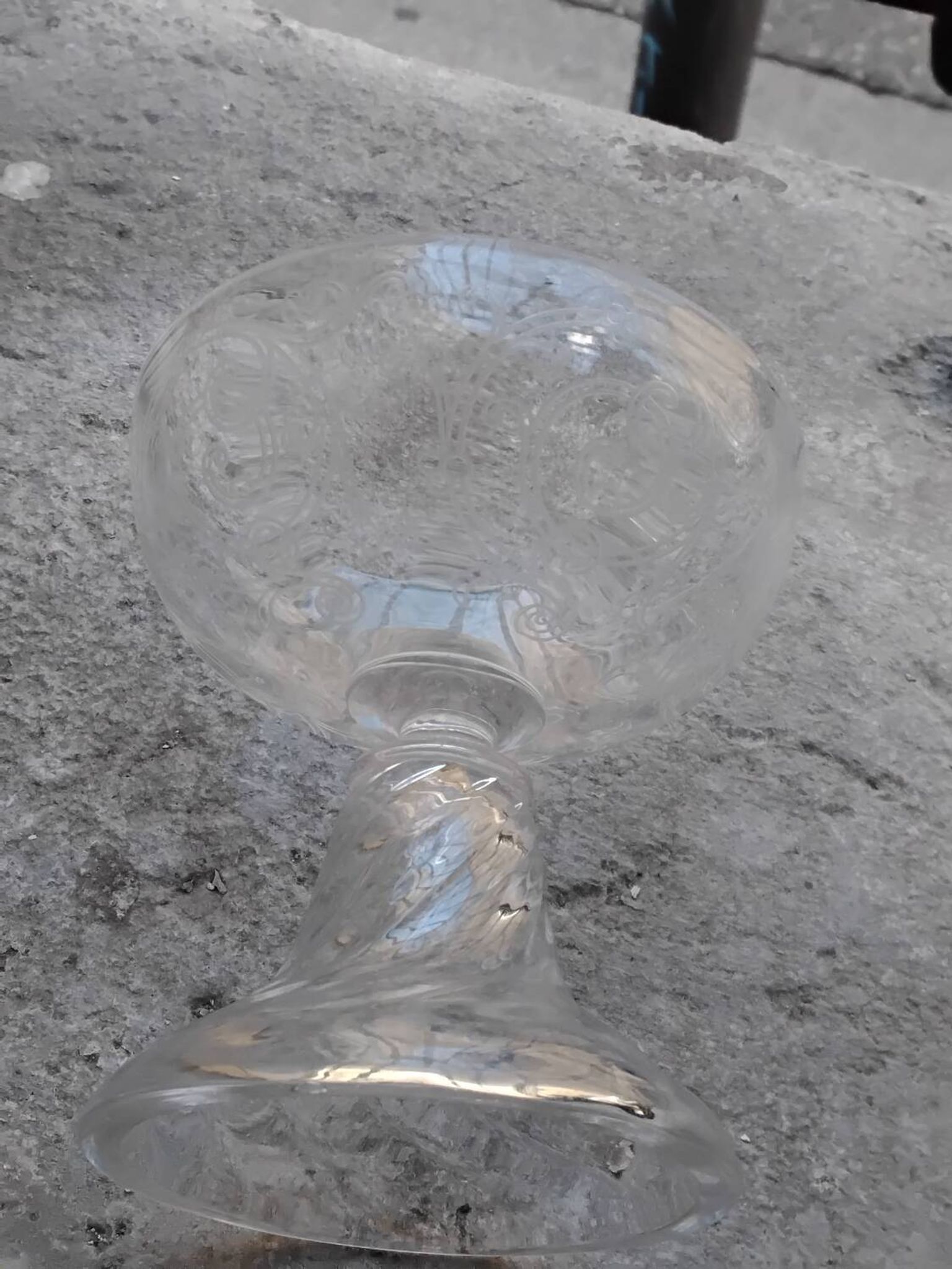 5 crystal champagne glasses, Saint Louis Cluny Graves, 12cl, pre-1936