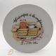 6 Crepe plates and its dish, in porcelain.