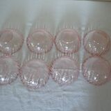 8 cups ARCOROC ROSALINE vintage twisted pink 358112