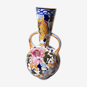 Vase with handles Gien peonies and plate Gien peonies