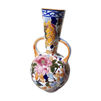 Vase with handles Gien peonies and plate Gien peonies