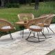 Ensemble de jardin en rotin vintage 1960