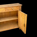 Art Deco buffet in raw and solid oak, 1935.