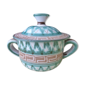 Covered pot in Vallauris ceramic signed Robert Picault