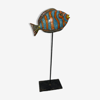 Raku ceramic apartment fish