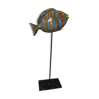 Raku ceramic apartment fish