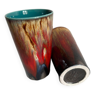Lot de deux vases lava Vallauris
