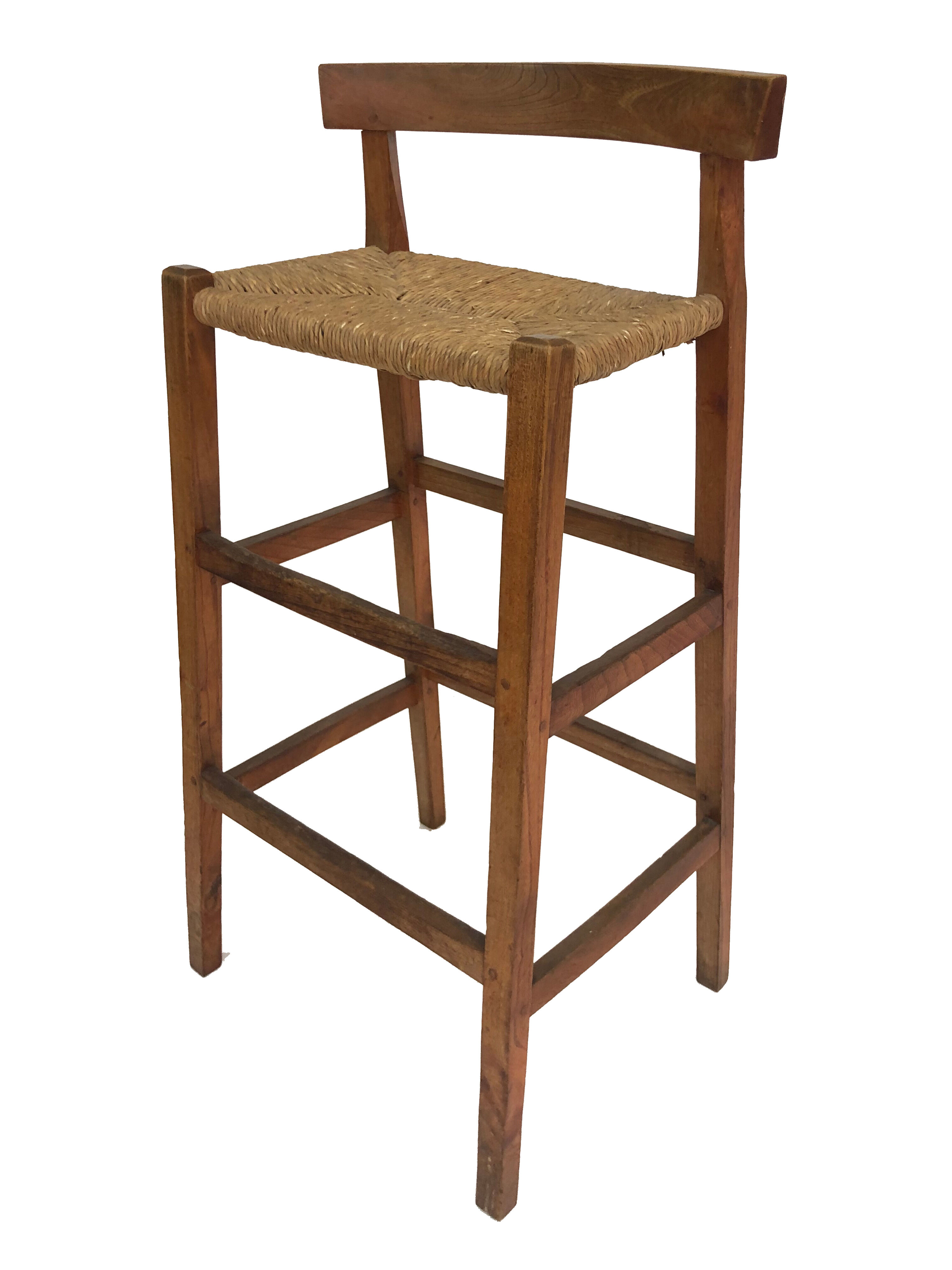 Minimalist wooden bar stool 40-50s