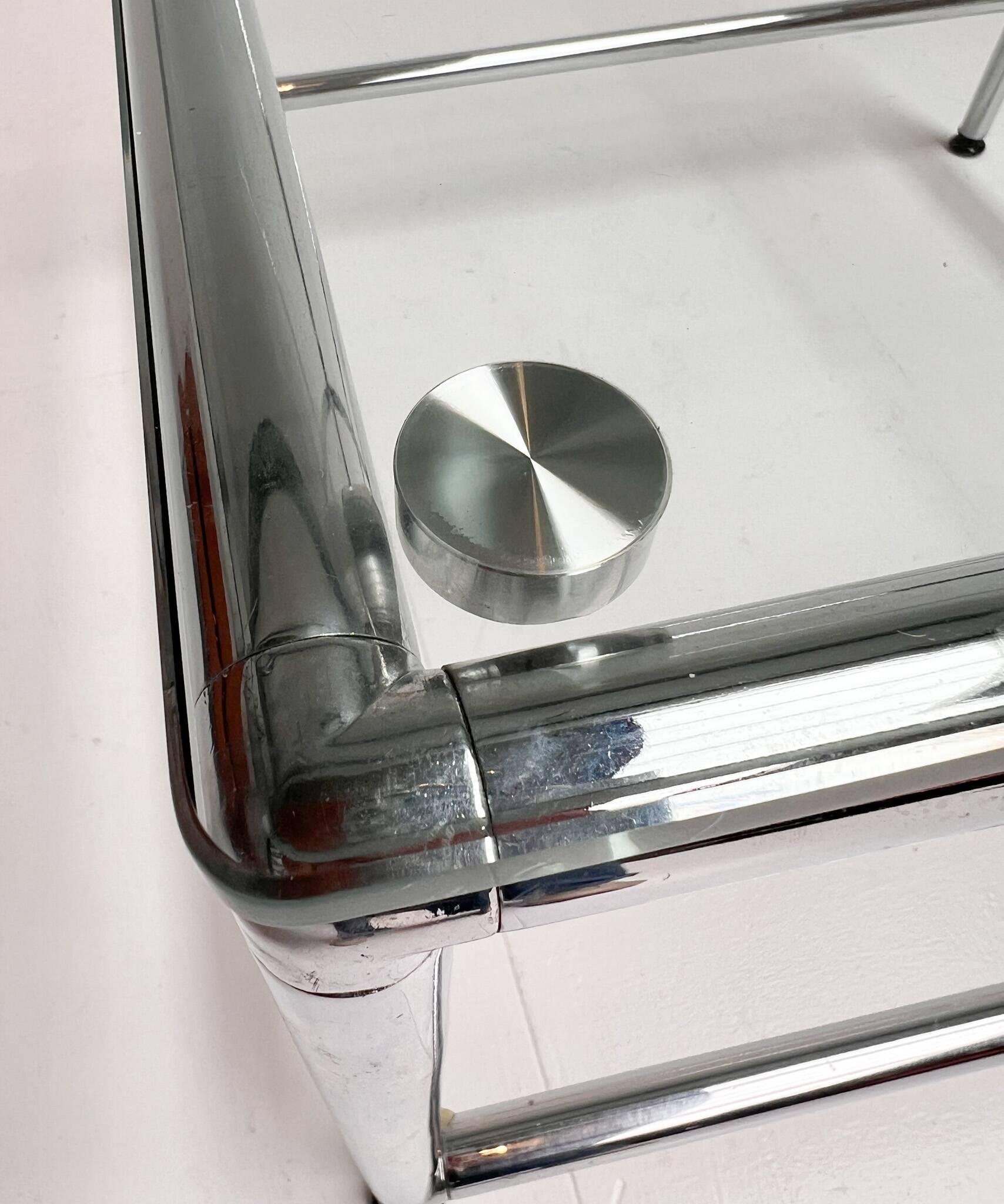 Square glass coffee table 71 x 71 cm, 1990s