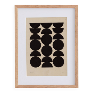 Collage abstrait noir - ancien