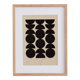 Abstract black collage on old paper signed eawy.