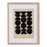 Abstract black collage on old paper signed eawy.