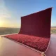 Large Moroccan Beni Ouarain rug in burgundy 400x300 cm