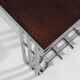 Modernist Art Deco walnut and nickel-plated metal bar table circa 1930