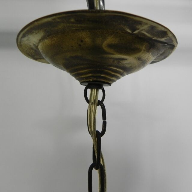 Art Deco hanging lamp with 6 glass plates