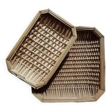 Set of 2 woven wicker baskets