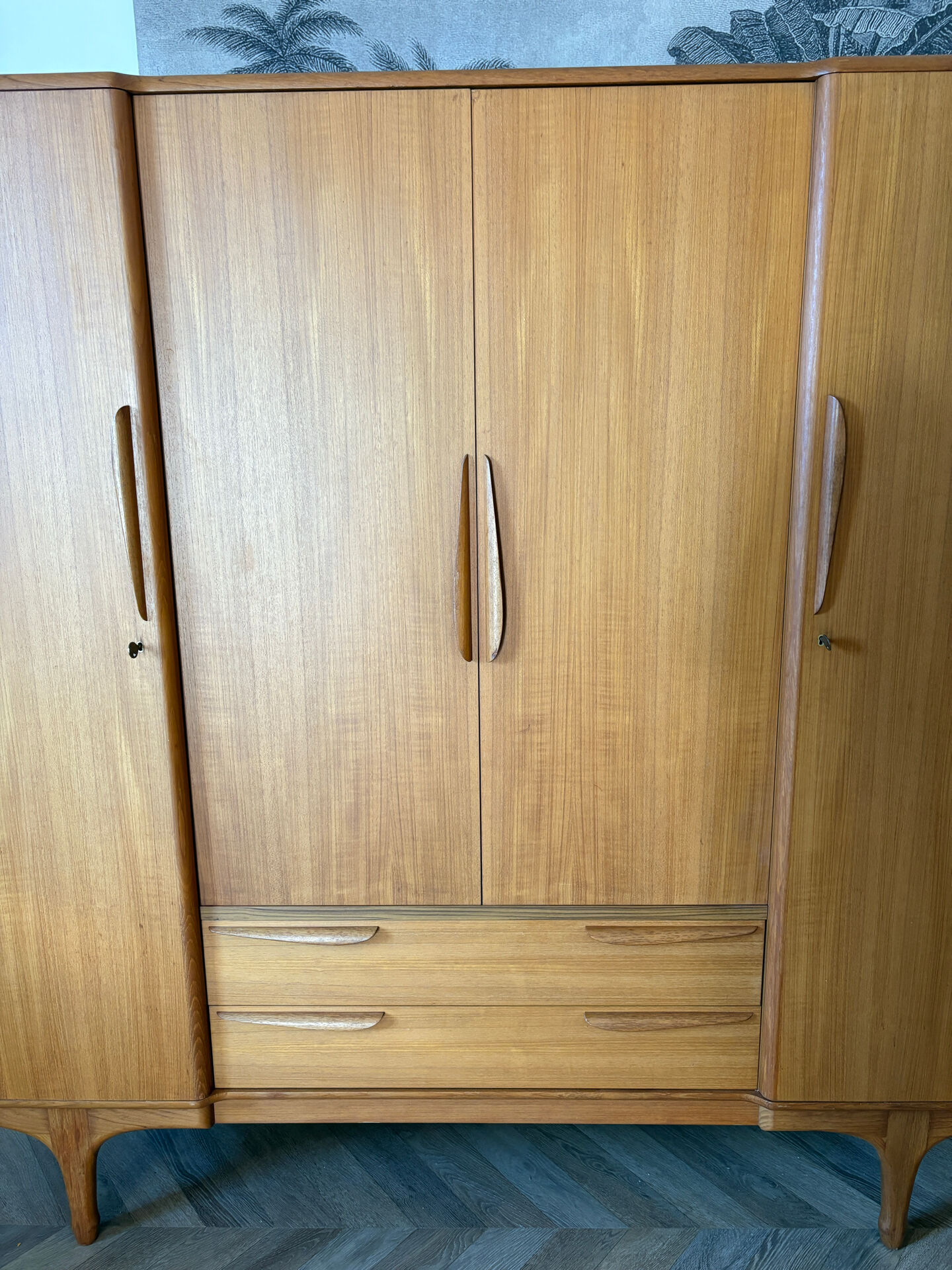 Vintage teak wardrobe