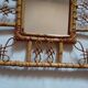 Miroir en bambou vintage