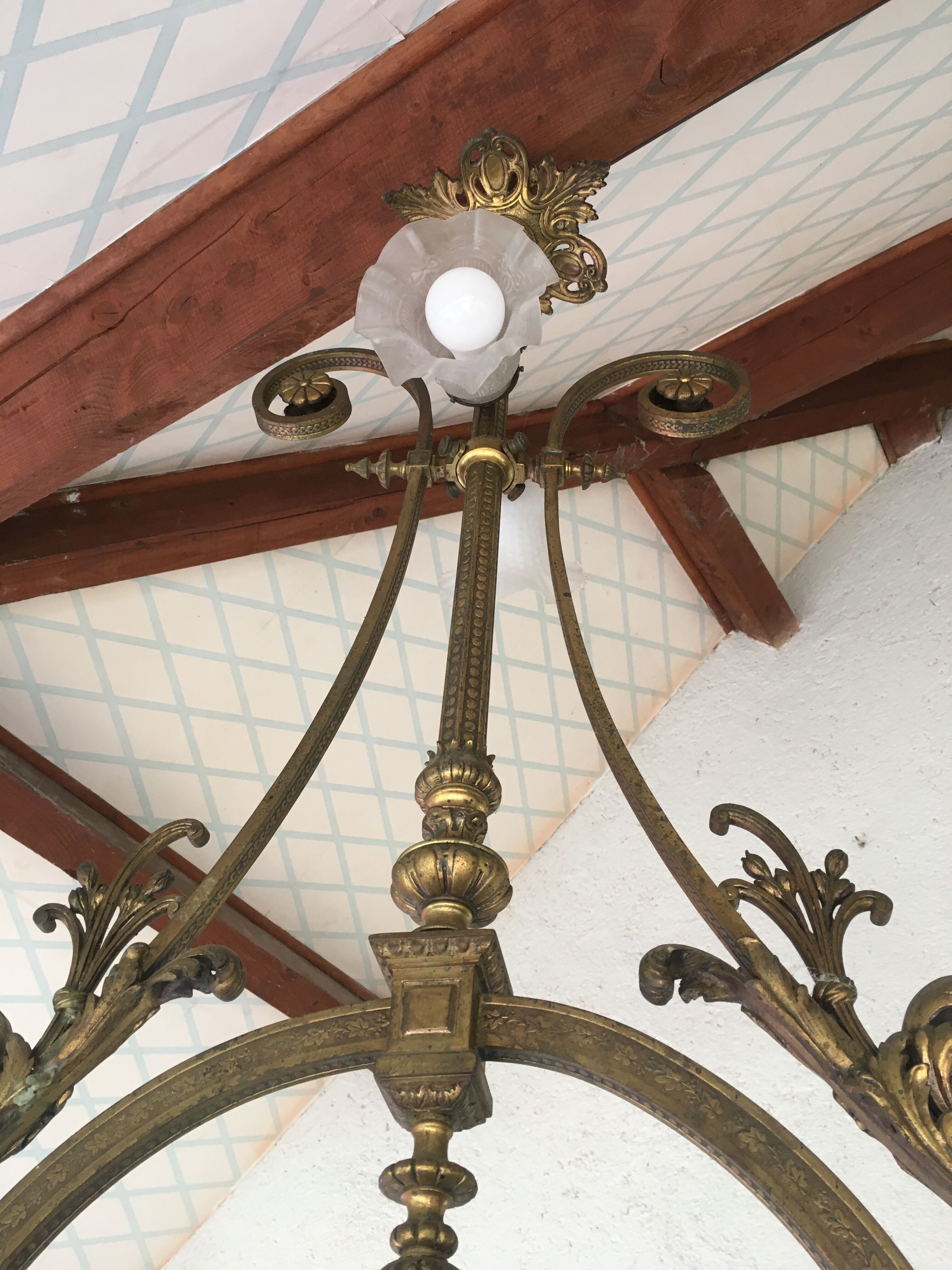 Bronze billiard chandelier