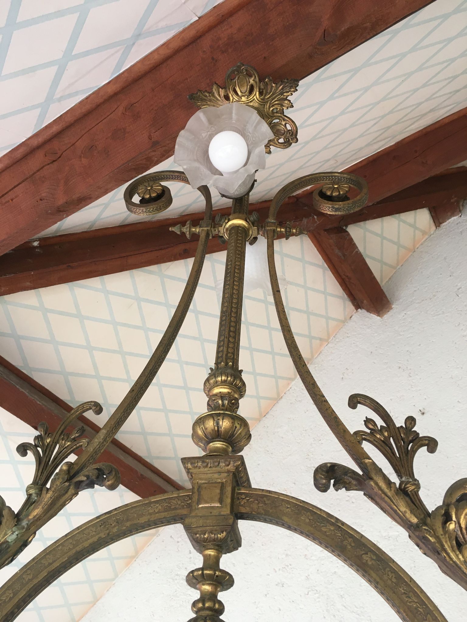 Bronze billiard chandelier
